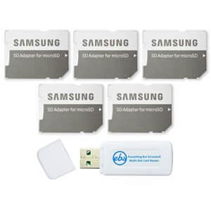 Samsung Micro to SD Memory Card Adapter (Bulk 5-Pack) Bundle with (1) Everything But Stromboli for $6