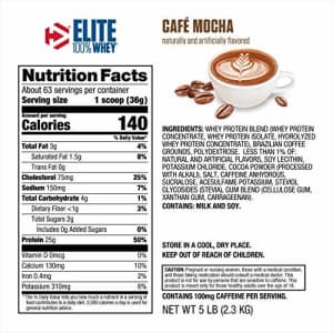 Dymatize Elite 100% Whey Protein Powder, 25g Protein, 5.5g BCAAs & 2.7g L-Leucine, Quick Absorbing for $95 Dymatize Elite 100% Whey Protein Powder, 25g Protein, 5.5g BCAAs & 2.7g L-Leucine, Quick Absorbing for $95