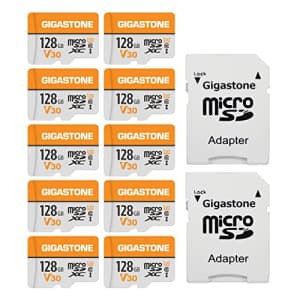 Gigastone 128GB 10-Pack Micro SD Card, 4K Video Pro, GoPro, Surveillance, Security Camera, Action for $145
