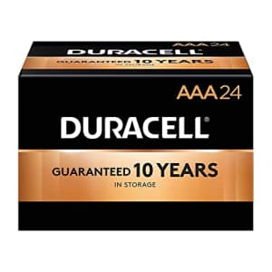 Duracell CopperTop Alkaline AAA Batteries, 24/Box for $19