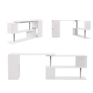 Homcom 55" L-Shaped Rotating Computer Desk for $126 Homcom 55" L-Shaped Rotating Computer Desk for $126