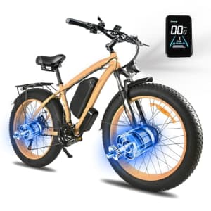 Ronson Electric Bike for Adults, 2000W Dual Motor Electric Bike for Men 28MPH, 48V 20AH Removable for $999