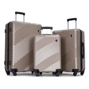 Tripcomp 3-Piece Hardside Luggage Set for $90