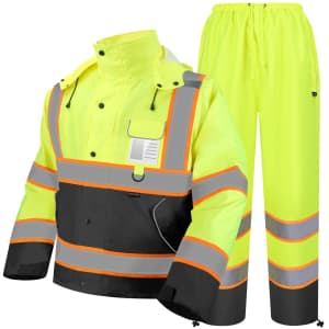 Ticonn Hi Vis Rain Jacket & Pants for $32 Ticonn Hi Vis Rain Jacket & Pants for $32