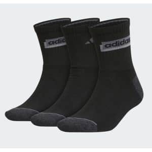 adidas Men's High Quarter Socks 3-Pack for $10