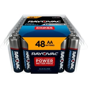 Rayovac AA Batteries, Alkaline Double A Batteries (48 Battery Count) for $18 via Sub & Save Rayovac AA Batteries, Alkaline Double A Batteries (48 Battery Count) for $18 via Sub & Save