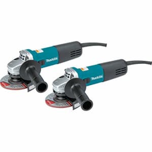 Makita 9557NB2 4-1/2" Angle Grinder, with AC/DC Switch (2 Pack) for $125