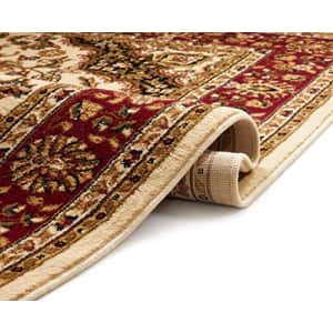 Well Woven Barclay Medallion Kashan Ivory Traditional Area Rug 2'7'' X 9'6'' Runner for $70