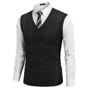 Coofandy Men's Sweater Vest for $14