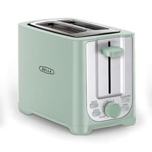 BELLA 2 Slice Toaster with Auto Shut Off - Extra Wide Slots & Removable Crumb Tray and Cancel, for $24