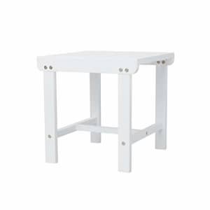 Vifah V1844 Bradley Outdoor Patio Wood Side Table, White Painted for $39