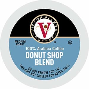 Victor Allen's Donut Shop Blend for K-Cup Keurig 2.0 Brewers, Victor Allen Coffee, Medium Roast Single Serve for $31