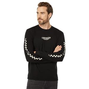 Quiksilver Men's Omni Check Long Sleeve Tee Shirt, Black, Large for $32
