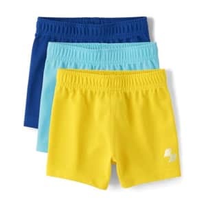 The Children's Place Baby Boys' and Toddler Pull on Everyday Shorts, Navy/Aqua/Yellow 3-Pack, 9-12 for $10 The Children's Place Baby Boys' and Toddler Pull on Everyday Shorts, Navy/Aqua/Yellow 3-Pack, 9-12 for $10