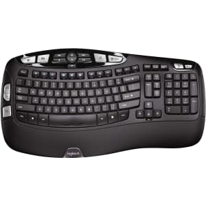 Logitech K350 Wave Ergonomic Wireless Keyboard for $30