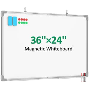 36" x 24" Magnetic White Board for $21 36" x 24" Magnetic White Board for $21