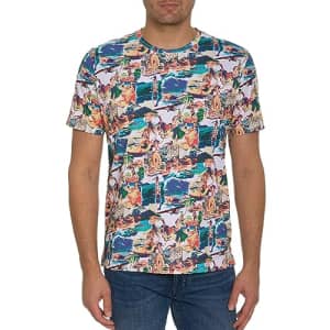 Robert Graham Men's Hawaiian Summer Short-Sleeve Graphic T-Shirt, Multi, Small for $16