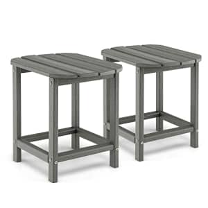 Giantex 2Pcs Outdoor Side Table - 18" Patio Adirondack Table, Weather Resistant, 200 Lbs Capacity, for $95