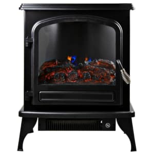 Comfort Zone 1,500W Electric Fireplace Stove Heater for $82