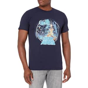 Star Wars Men's Vintage Victory T-Shirt, Navy Blue, Large for $16