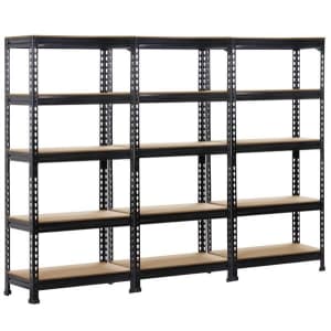 SmileMart 5-Tier Metal Garage Storage Rack 3-Pack for $150 SmileMart 5-Tier Metal Garage Storage Rack 3-Pack for $150