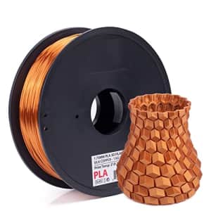 Inland Shiny Silk Copper 1.75mm PLA 3D Printer Filament - Dimensional Accuracy +/- 0.05 mm - 1 kg for $20