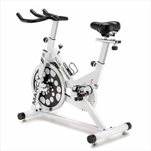 Marcy Club Revolution Indoor Home and Gym Cardio Cycling Exercise Bike Trainer, White for $530