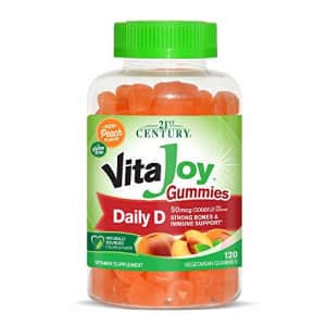 21st Century Vitajoy Daily D Gummies, Peach, Mango and Strawberry, 120 Count for $11
