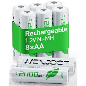 AA Rechargeable Battery 8-Pack for $8