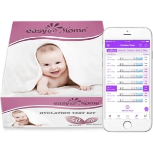 Easy@Home 50 Ovulation Test Strips and 20 Pregnancy Test Strips Combo Kit for $14