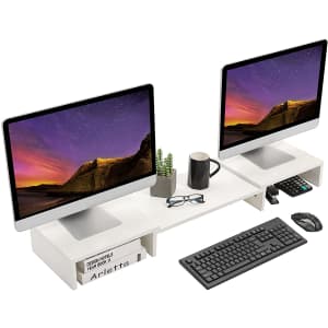 Superjare Adjustable Dual Monitor Stand for $50