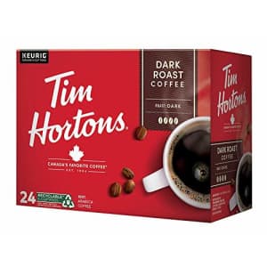 Tim Hortons Dark Roast Coffee, Single-Serve K-Cup Pods Compatible with Keurig Brewers, 24ct K-Cups for $34