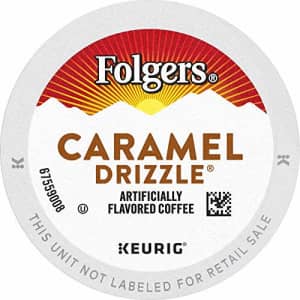 Folgers Caramel Drizzle Flavored Coffee, 72 K Cups for Keurig Coffee Makers for $28