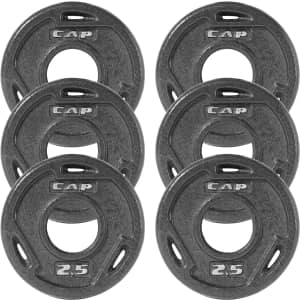 Cap Barbell 2.5-lb. Olympic Grip Weight Plate 6-Pack for $27