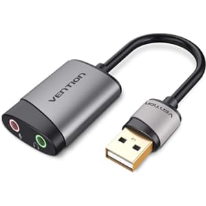 Vention USB to 3.5mm Audio External Soundcard Adapter for $3 Vention USB to 3.5mm Audio External Soundcard Adapter for $3