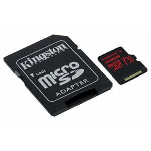 Kingston Canvas React 128GB microSDXC Class 10 microSD Memory Card UHS-I 100MB/s R Flash Memory for $61 Kingston Canvas React 128GB microSDXC Class 10 microSD Memory Card UHS-I 100MB/s R Flash Memory for $61