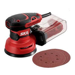 SKIL 5 Random Orbital Sander, Includes 3pcs Sanding Papers and Dust Box - SR211601 for $33