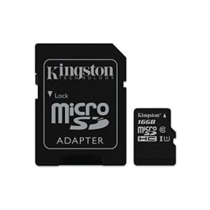 Kingston Digital 16GB Micro SDHC UHS-I Class 10 Industrial Temp Card with SD Adapter (SDCIT/16GB) for $41