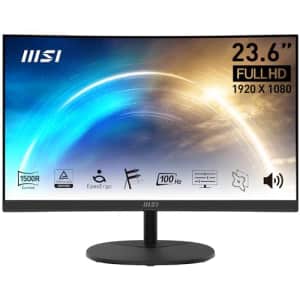 MSI PRO MP2412C 24-inch Curved VA 1920 x 1080 (FHD) Computer Monitor, 100Hz, Free-Synch, HDMI, for $80