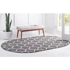 Unique Loom Trellis Frieze Collection Lattice Moroccan Geometric Modern Oval Rug, 3 x 5 Feet, Dark for $39 Unique Loom Trellis Frieze Collection Lattice Moroccan Geometric Modern Oval Rug, 3 x 5 Feet, Dark for $39