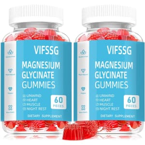 VIFSSG Magnesium Glycinate Gummies 60-Count Bottle 2-Pack for $10