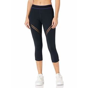 SHAPE activewear Women's Retreat Capri, Caviar Black/Cuba Liberal, M for $13