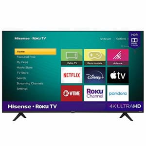 Hisense 55-Inch Class R6090G Roku 4K UHD Smart TV with Alexa Compatibility (55R6090G, 2020 Model) for $550