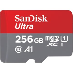 SanDisk 256GB Ultra microSDXC UHS-I Memory Card w/ Adapter for $15