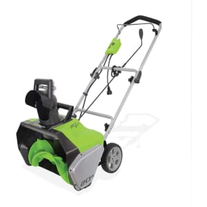 Greenworks 13A 20" Corded Electric Snow Thrower for $84