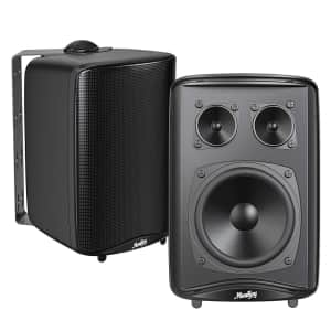 Moukey 3-Way Bookshelf Speaker Pair for $39 Moukey 3-Way Bookshelf Speaker Pair for $39