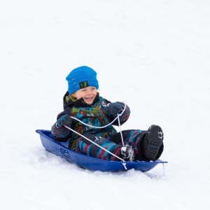 Lucky Bums 35" Recycled Toboggan Sled for $26