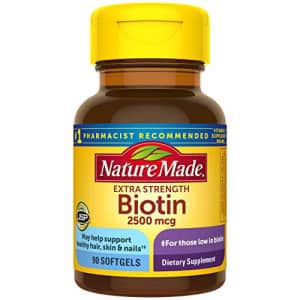 Nature Made Biotin 2500 mcg Softgels 90 Ct, Support Healthy Hair, Skin, Nails (Packaging May Vary) for $10
