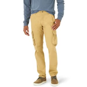Wrangler Men's Stretch Taper Leg Regular Fit Cargo Pants for $17