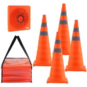 Vevor 28" Safety Cones 4-Pack for $17